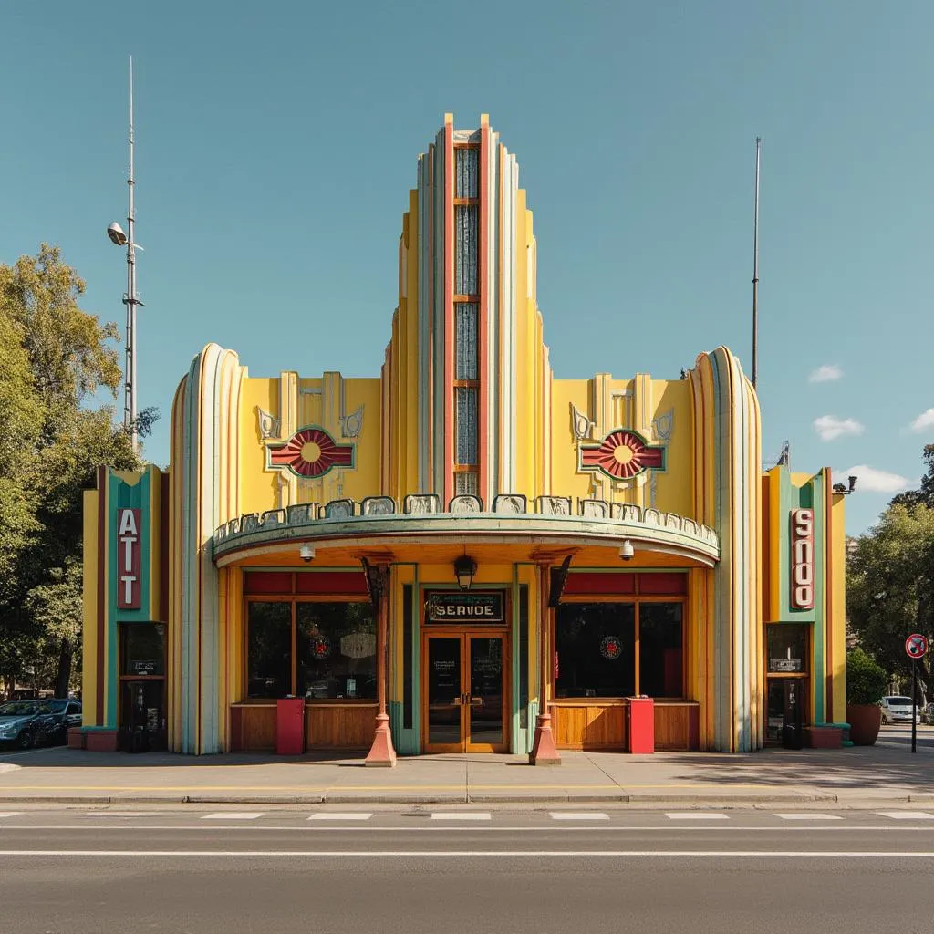 Estación de servicio Art Déco en Buenos Aires