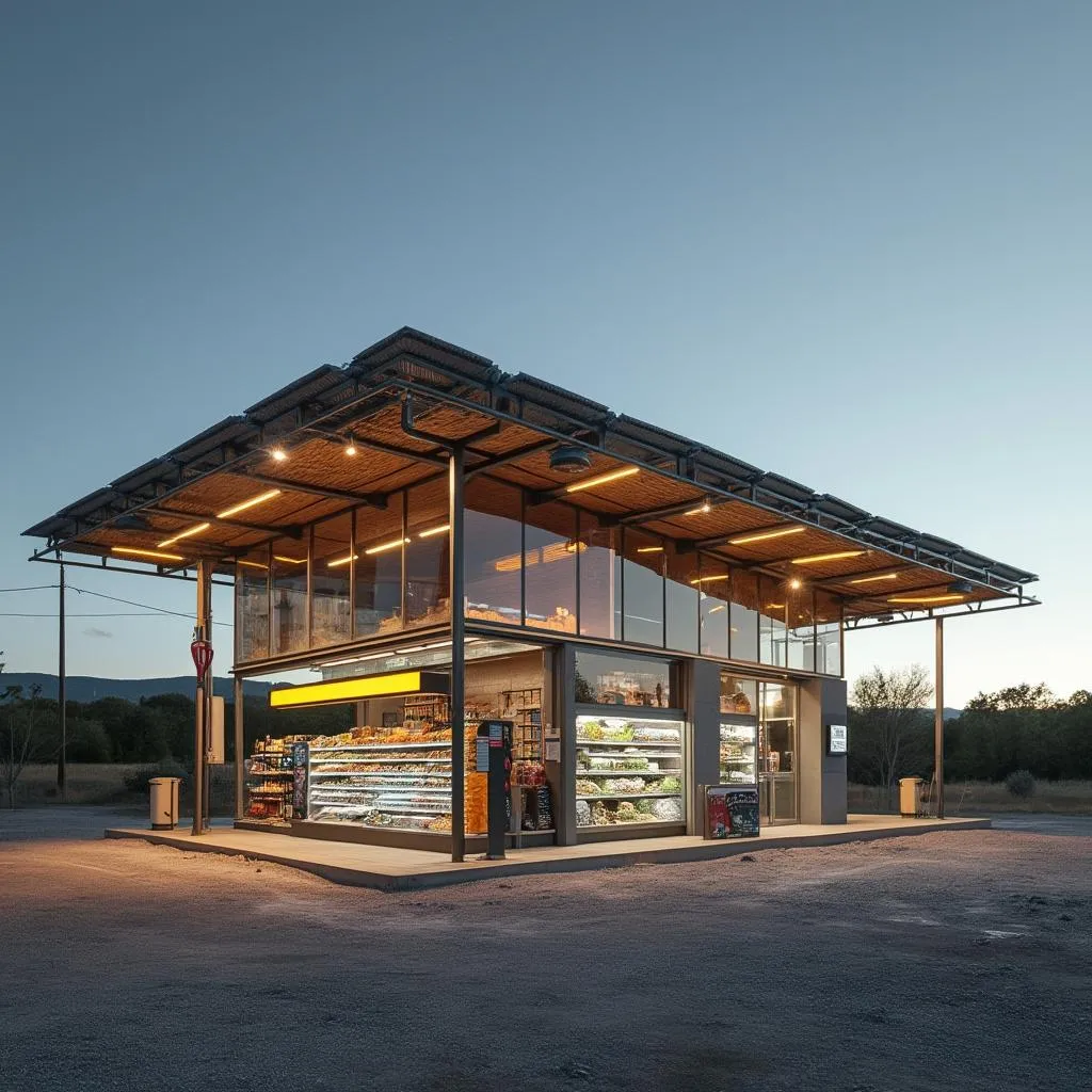 Estación moderna con servicios múltiples