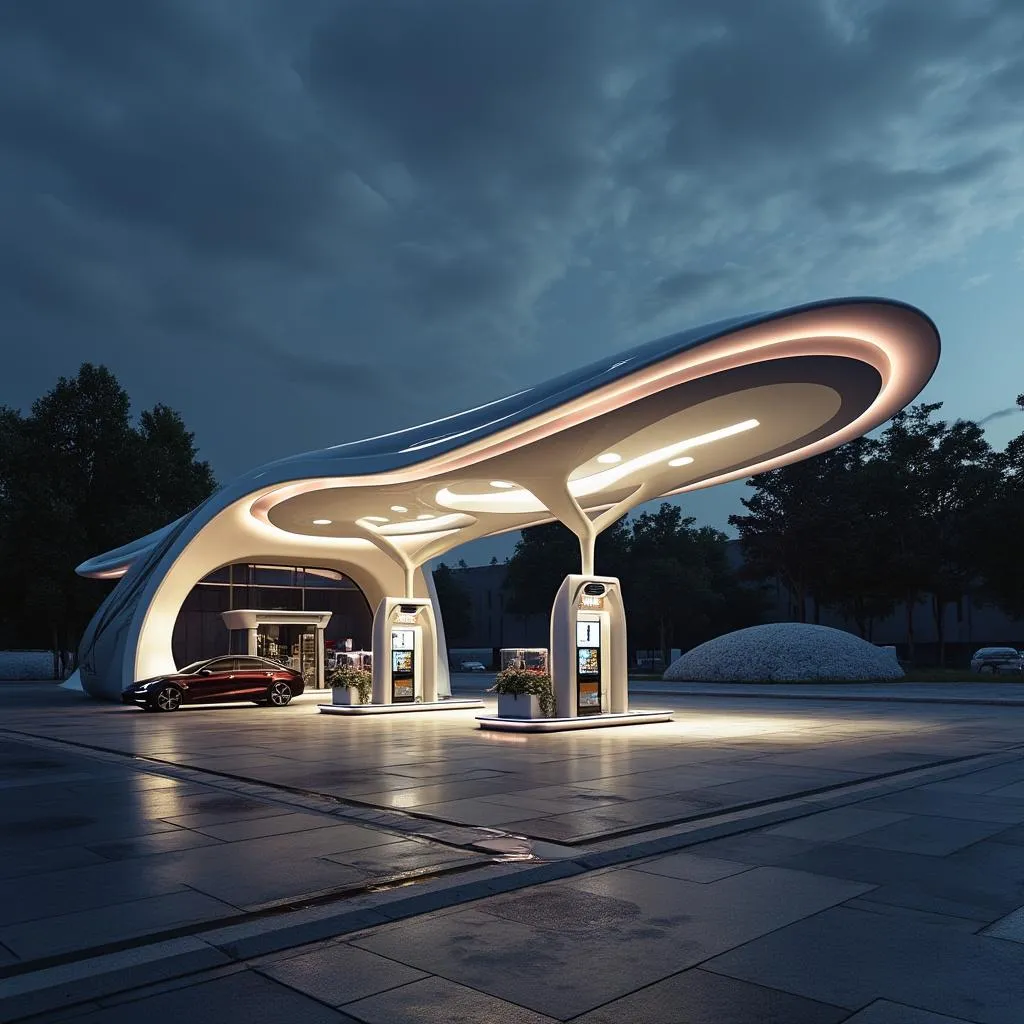 Estación de diseño futurista