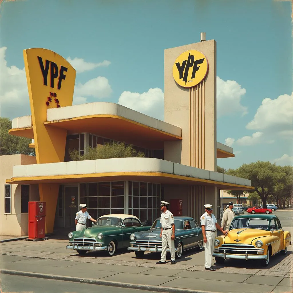 Estación YPF de los años 50