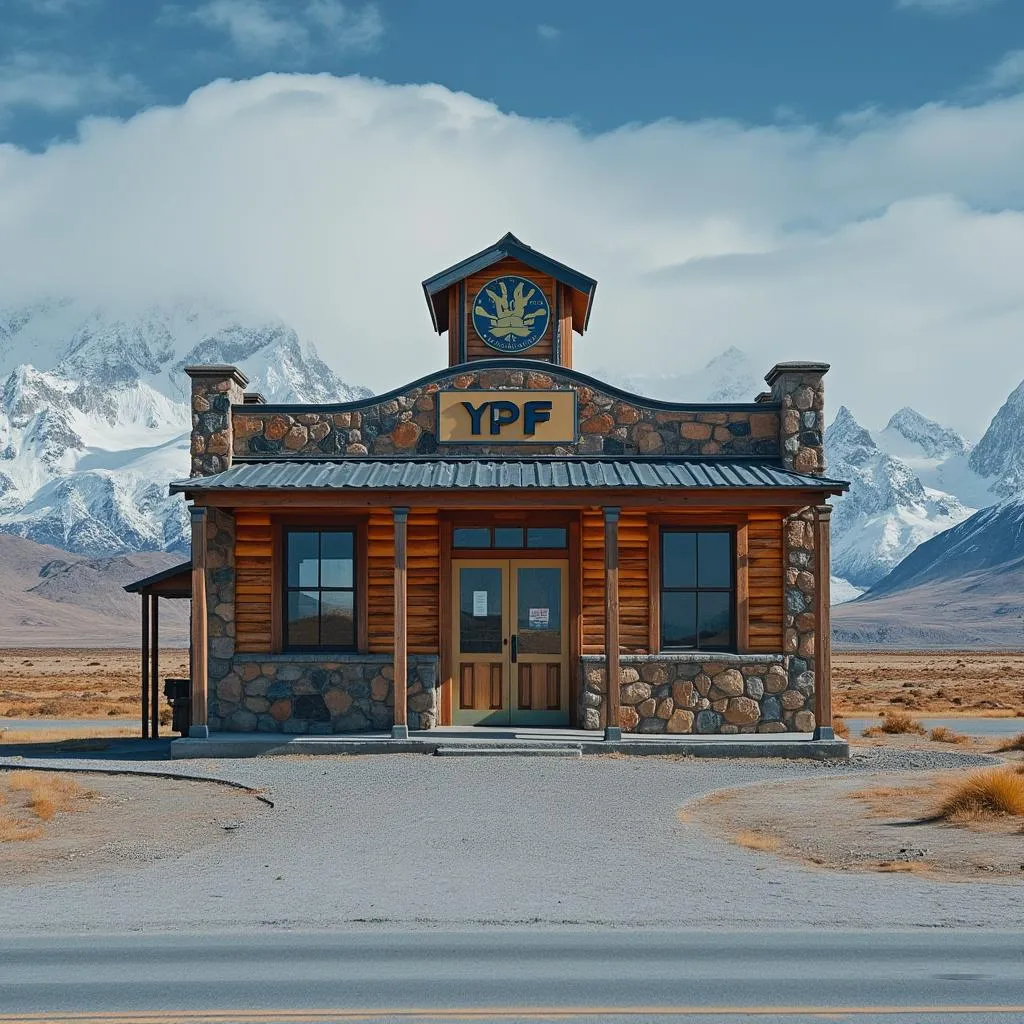 Estación YPF emblemática en Patagonia