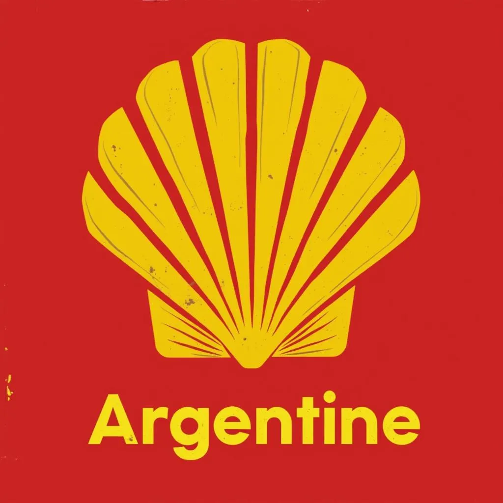 Logo retro de Shell Argentina